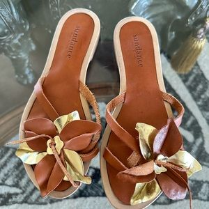 Sundance Leather Flip Flops